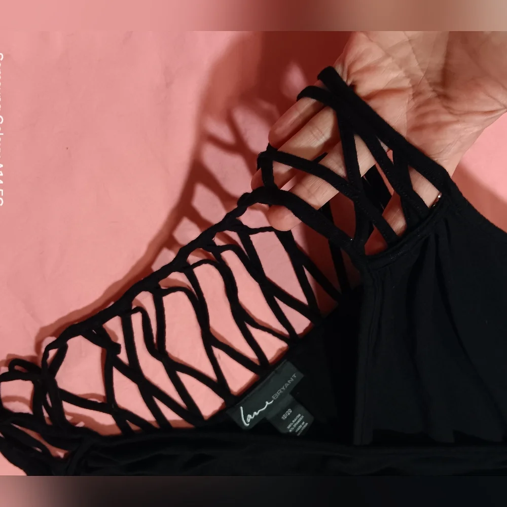 Lane Bryant Slinky Sexy Black Maxi Dress Sz 18/20 - Picture 4 of 9